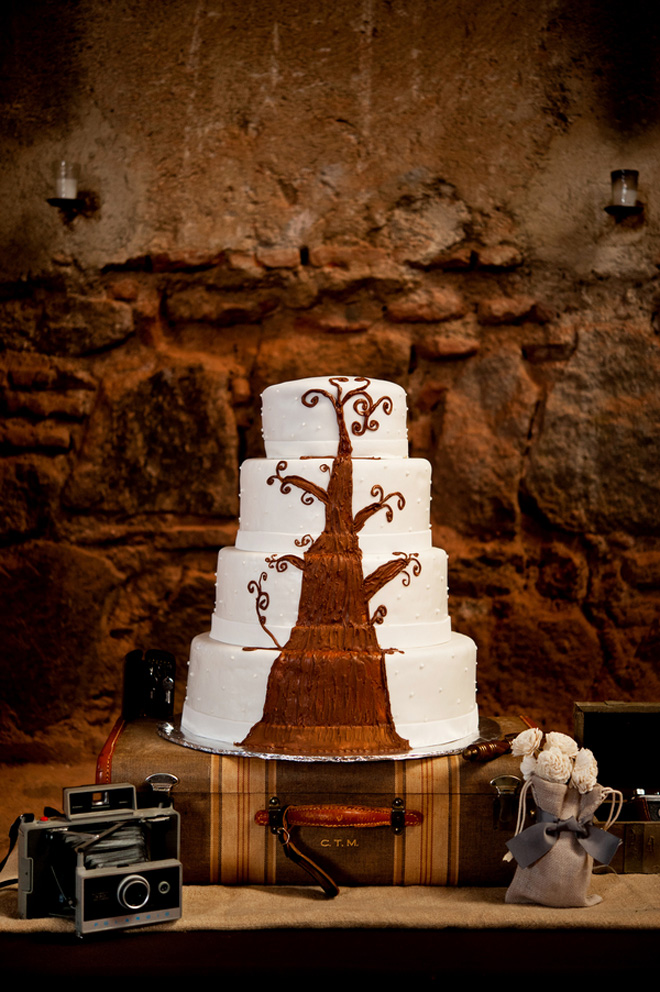 Свадебный торт с изображением дерева