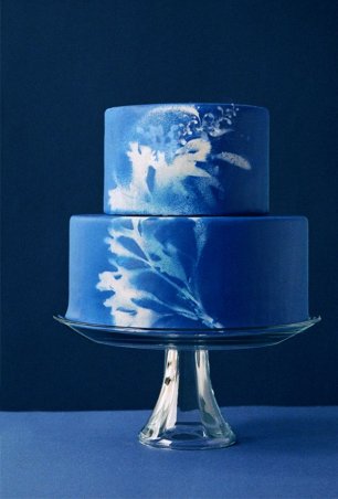 Свадебный торт с эффектом отпечатка на глазури
