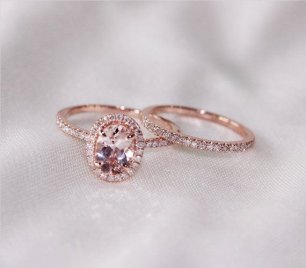 Кольца из розового золота