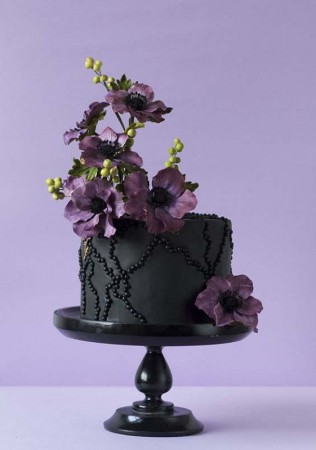 черный свадебный торт