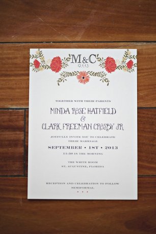 Приглашение с акварельным рисунком