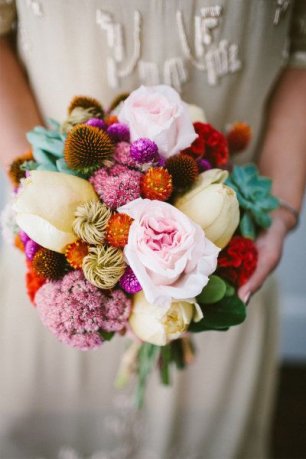 Нестандартный букет невесты