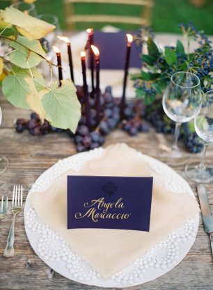 Оформление стола свечами