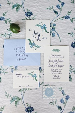 Приглашения с растительным рисунком