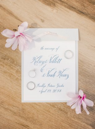 Приглашение, украшенное цветами