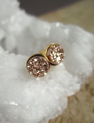 Серьги-пуссеты для невесты