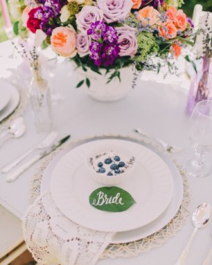 Сервировка стола для невесты