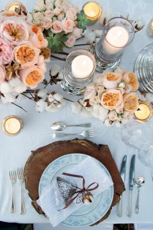 Оформление свадебного стола