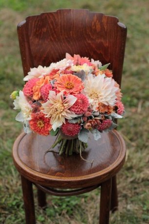 Структурный букет невесты