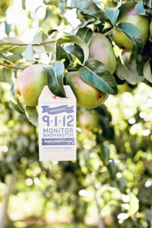 Приглашение на фруктовом дереве