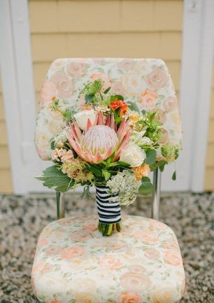 Структурный букет невесты