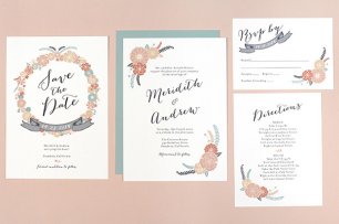 Приглашения с акварельными рисунками