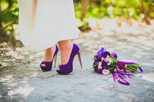 Черничная свадьба, туфли невесты