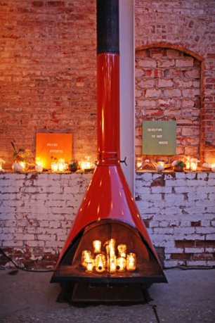 Камин на фотосессии