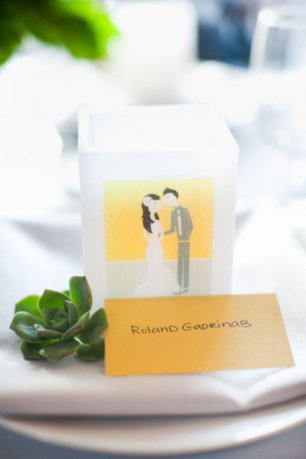 Свеча в сервировке стола