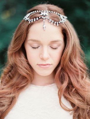 Украшение для прически невесты с кристаллами