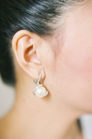 Серьги с жемчужиной