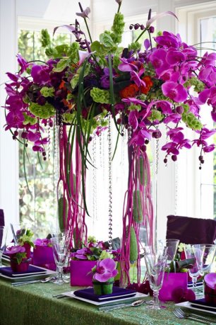 Оформление свадебного стола