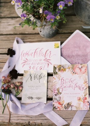 Приглашения с акварельными рисунками