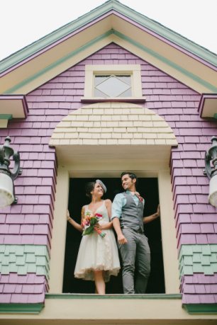 Фотосессия молодоженов на крыше