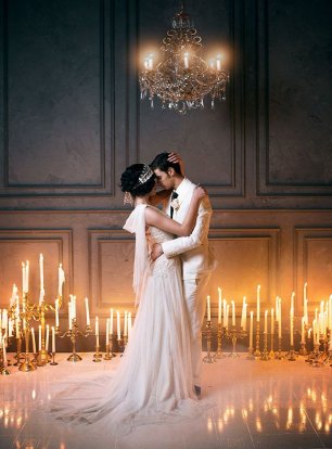 Романтическая фотосессия молодоженов