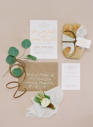 Приглашения с каллиграфией