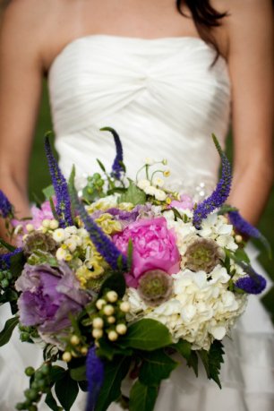 Структурный букет невесты