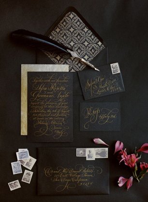 Приглашения с каллиграфией