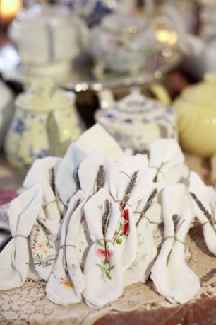 Салфетки с веточками лаванды