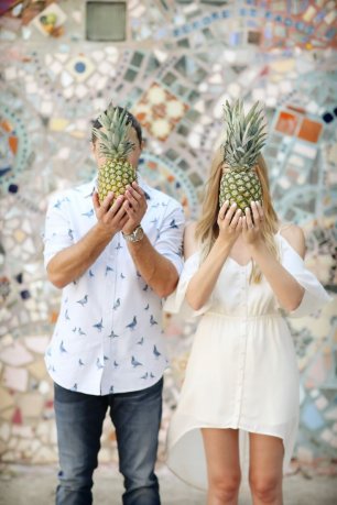 Необычная фотосессия молодоженов