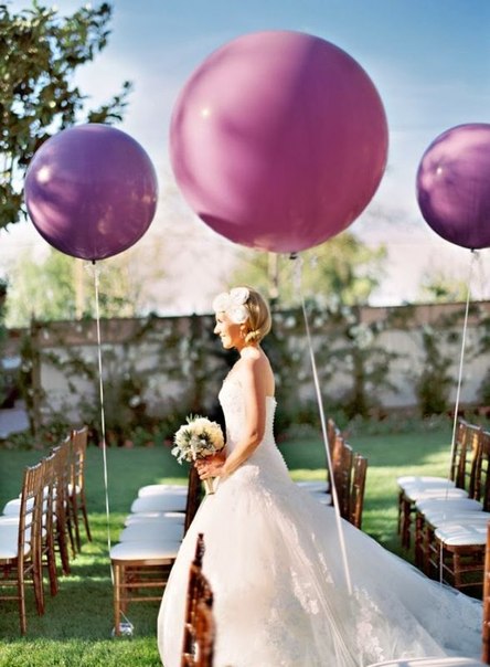 Декор места бракосочетания - воздушные шары