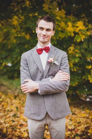 Осенняя свадьба, образ жениха