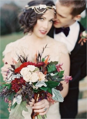 Структурный букет невесты