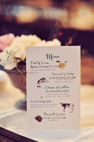 Забавное меню на столе