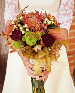 Осенний букет невесты