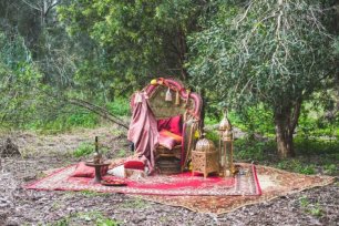 Декор свадебной фотозоны в стиле "бохо"