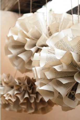 Помпоны из газеты