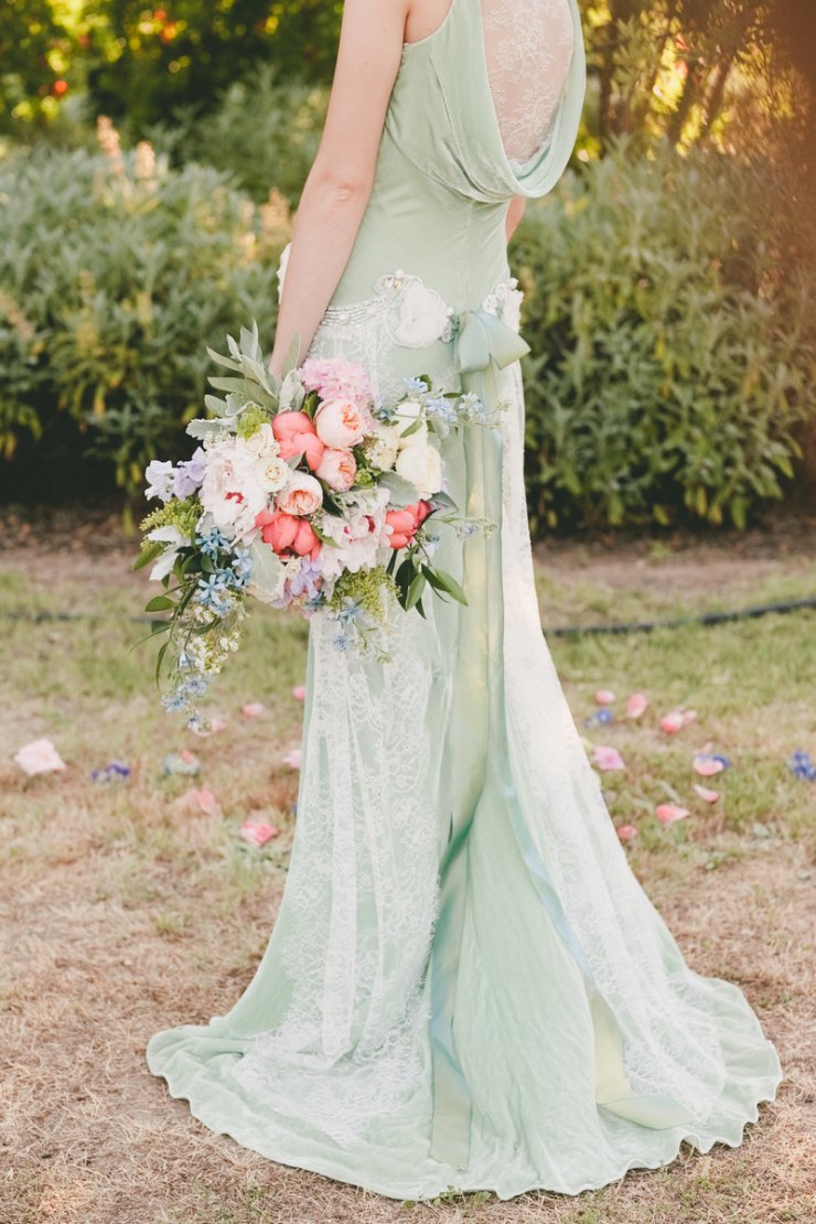 Кружевное винтажное платье невесты