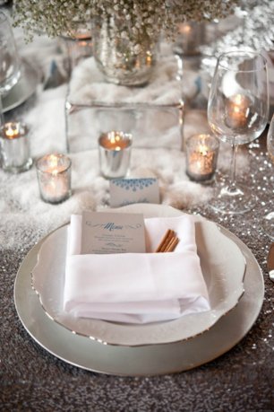 Зимнее оформление стола