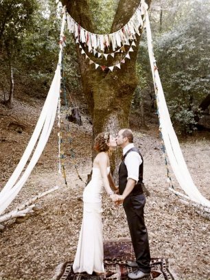 Декор места бракосочетания в стиле «рустик»