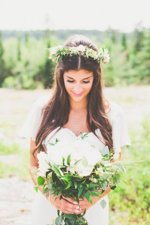 Белый свадебный букет