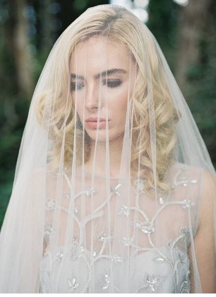 Классическая фата на свадьбу