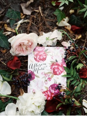 Приглашения с цветочным рисунком