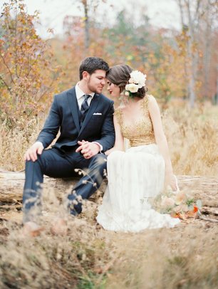 Романтичные жених и невеста