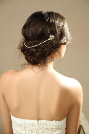 Украшение для волос в виде цепочки из страз