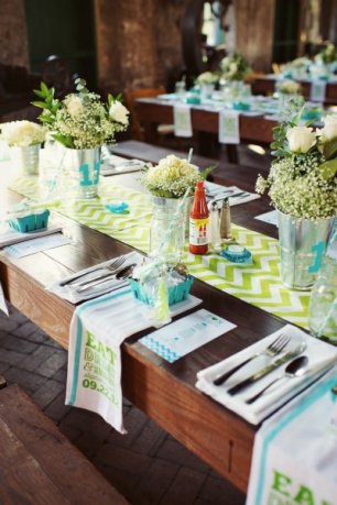 Оформление свадебного стола