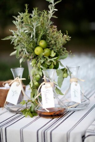 Оформление свадебного стола