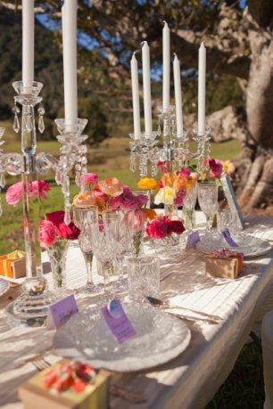 Оформление свадебного стола