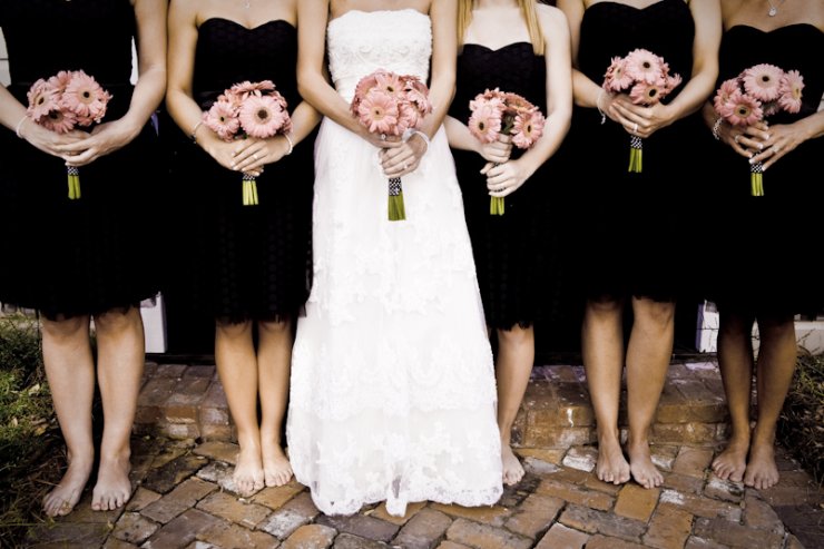 Подружки невесты в черных платьях фото