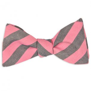 Двухцветный галстук-бабочка жениха из хлопка